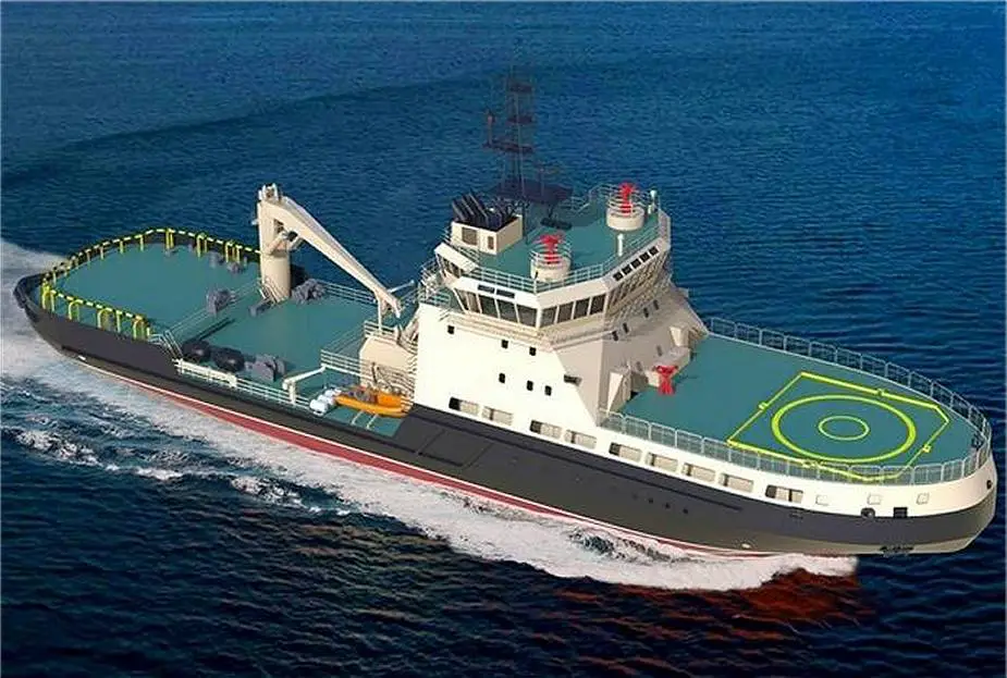 Russian Vyborg Shipyard laid the Purga ice class coastguard ship of project 23550 925 001