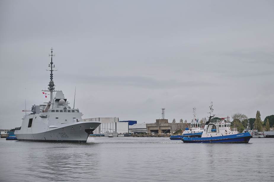 First sea trials for the FREMM DA Alsace air defense frigate for the French Navy 925 002