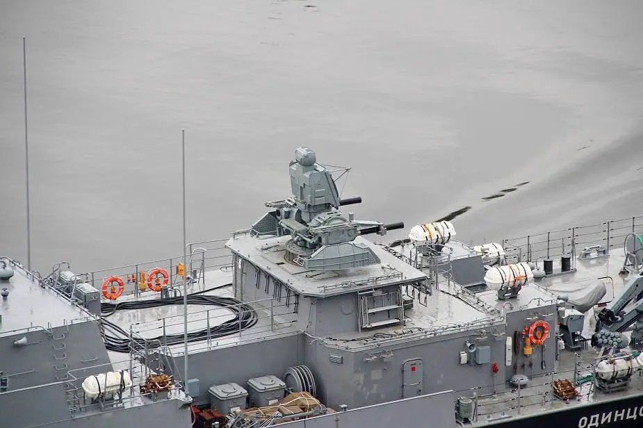 Pantsir M missile system onboard Odintsovo corvette of project 22800 able to destroy cruise missile strike 925 002