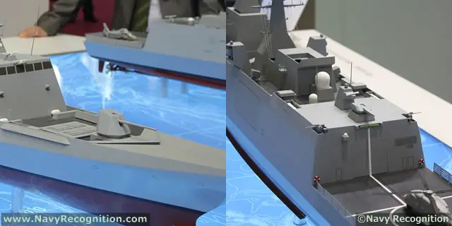 At Euronaval 2012, DCNS displayed for the first time an export version of its FREMM Multi-mission Frigate with various weapons never seen before on this class of ship. The French Shipyard also showcased its range of Gowind Corvette and OPV.