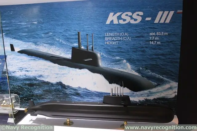 KSS-III is a 3000 tons SSK submarine project fitted with 6x VLS (vertical launch systems)