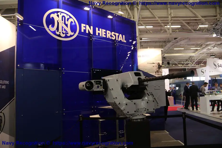 Euronaval 2018 FN Herstal promote Sea DeFNder maritime remote weapon station 925 001