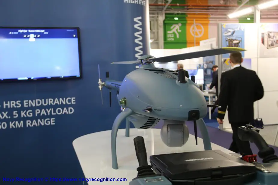 High Eye from Netherlands displays maritime version of its HEF 32 unmanned helicopter Euronaval 2018 925 001