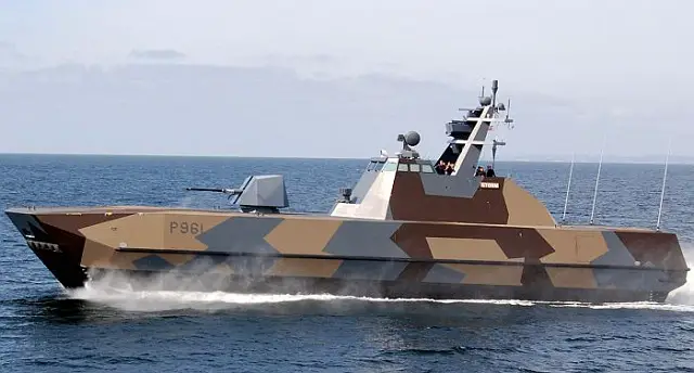Designed and built by Umoe Mandal, the Skjold class corvette is engineered for littoral combat and surface operations in coastal waters. While light in displacement (274 tonnes) the Skjold class are armed like a frigate ship, present many stealth features and are capable of high transit speeds. While they should be classed as Patrol Boats, the Royal Norwegian Navy officially label them as coastal corvettes.
