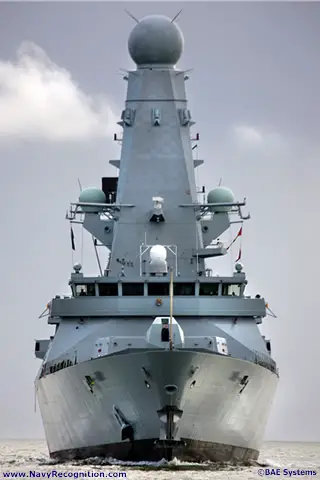 Designed by BAE Systems, the Type 45 is an Anti-Air Warfare Destroyer conceived to protect UK and allied/coalition forces at sea and in the littoral against the full range of enemy aircraft and anti-ship missiles. In addition she has a wide suite of capabilities including Maritime Force Projection through Naval Fire Support and Littoral Manoeuvre.The Type 45 represents a quantam leap in surface warfare design and capability reflecting innovation, foresight and an eye to the future in virtually every aspect. High speed, extended endurance and aggressive capability combine to provide robust, versatile and economic maritime effect. 