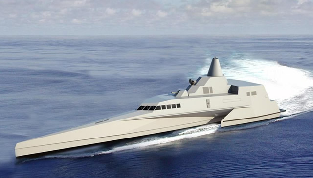 The Fast Missile Patrol Vessel (FMPV) Trimaran was designed by North Sea Boats, an Indonesia based shipyard, with input from New Zealand and Swedish engineers as well as the Indonesian Navy. The vessel employs a modern “Wave Piercing” trimaran design and some "stealth" characteristics. 