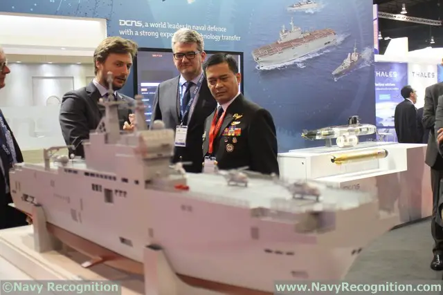 DCNS Showcasing the Bellhara Next Gen Frigate and Mistral LHD at IMDEX Asia 2017