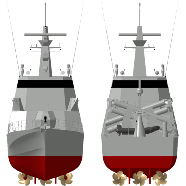 The Combattante FS46, evolution of sea proven CMN Combattante II class, is a Fast Attack Craft, able to perform with a high level of efficiency the tasks required by a Patrol Missile Boat mission's profiles. 