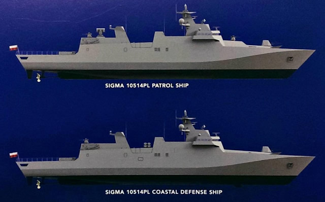 At Balt Military Expo 2016 held in Gdansk, Poland, from 20 to 22 June 2016, Dutch shipbuilder DAMEN unveiled updated designs of its SIGMA family. A company representative explained to Navy Recognition that the updated designs feature more sleek, modern and stealthy lines. It is based on the same hull as the SIGMA 10514 PKR already selected by the Indonesian Navy (TNI AL).