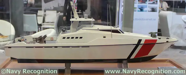 The "ARES 110 Hercules" multi-role patrol craft model at DIMDEX 2014