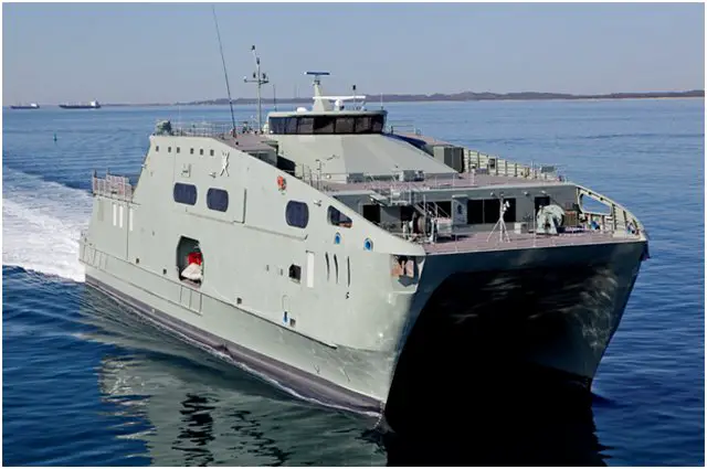 Austal is preparing to deliver the latest variant of the company’s proven theatre support vessel platform, the High Speed Support Vessel (HSSV), to the Royal Navy of Oman (RNO) in April 2016 - following successful acceptance trials in Western Australia.