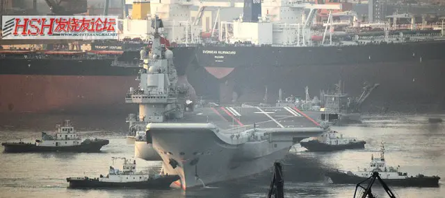 China's first aircraft carrier was delivered and commissioned to the People's Liberation Army (PLA) Navy Tuesday, according to report by National Defense Ministry's official website.