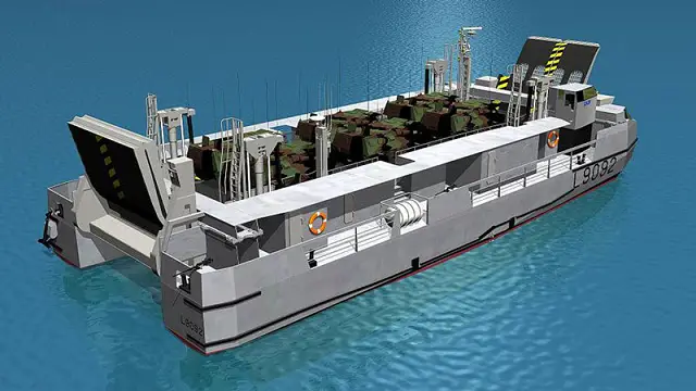 On November 24, 2011 the Direction Générale de l'Armement (DGA - French Procurement Agency) has taken delivery of the first fast amphibious landing craft (dubbed EDA-R for "engin de débarquement amphibie rapide"). The EDA-R offers five times the landing capacity of existing landing craft currently in service with the French Navy. The EDA-R will be used by the Marine Nationale's Mistral class LHDs. 