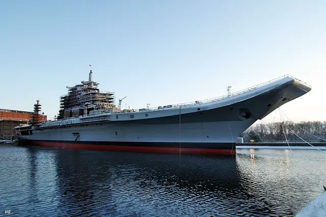 According to an Indian Navy statement, the aircraft carrier INS Vikramaditya is yet to be delivered to the Indian Navy. The ship was put to sea for trials from June to September 2012. During the sea trials over 108 days, the main propulsion plant could not complete the 'full power trials' due to defects encountered on 'boiler furnace brickwork' at higher speeds. 