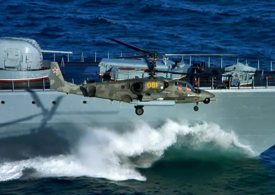 The Russian Navy is conducting trials to clear the Ka-52 for shipborne operations. Several Ka-52 helicopters will be procured in the near future by Russian Navy in order to place them on the future Mistral class vessels.