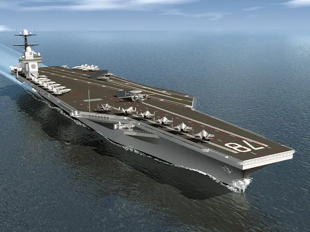 Huntington Ingalls Industries announced today that its Newport News Shipbuilding (NNS) division has reached 90 percent structural completion in the building of the nuclear-powered aircraft carrier Gerald R. Ford (CVN 78).