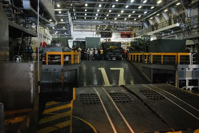 During Bold Alligator 2012, French Navy's new fast amphibious landing craft (L-CAT/EDA-R) has successfully completed several amphibious maneuvers test on USS San Antonio (LPD-17).