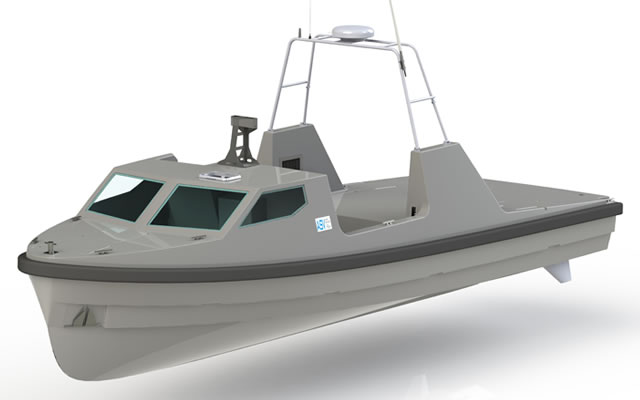 The low signature USV, which is 11.5m in length and 3.6m in beam, will have a maximum