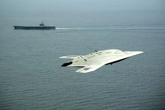 The US Navy’s X-47B Unmanned Combat Air System (UCAS) demonstrator safely conducted its 100th flight from Naval Air Station Patuxent River, Md.on September 18 2013. The Navy UCAS program successfully completed all objectives for the carrier demonstration phase with the X-47B in July.