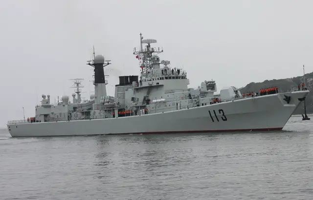 A ship formation of the Navy of the Chinese People’s Liberation Army (PLA) sailed to the West Pacific Ocean to conduct regular high-sea training on the eve of the Chinese Spring Festival. The ship formation is composed of the “Qingdao” guided missile destroyer, the “Yantai” guided missile frigate and the “Yancheng” guided missile frigate of the North China Sea Fleet of the Navy of the PLA, and all the three ships are home-made warships.