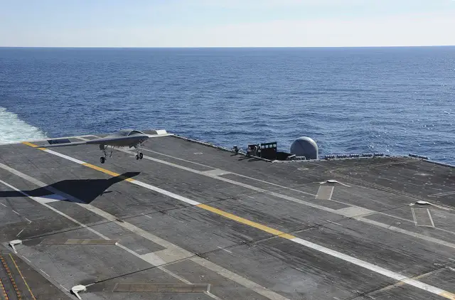 The X-47B Unmanned Combat Air System Demonstrator (UCAS-D) conducted flight operations aboard the aircraft carrier USS Theodore Roosevelt (CVN 71), Nov. 10. The event, the most-recent in a series of carrier-based tests, demonstrated the integration of the latest in naval aviation technology with the most advanced and capable carrier.