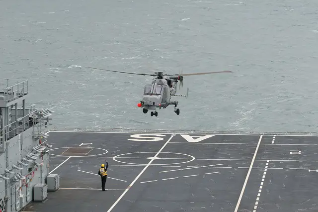 A special trials version of Wildcat – replacement for the trusty Lynx which has been in service since the 1970s – has joined aviation training/casualty treatment ship RFA Argus to gather crucial data to allow the helicopter fly from large Royal Navy warships. Wildcat will spend the bulk of its time operating from Royal Navy frigates and destroyers – just like its predecessor.