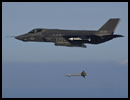 The Navy variant of the F-35 executed the first airborne separation test of an inert weapon on 21 October. Marine Corps test pilot Capt Justin Carlson flew the F-35C test aircraft known as CF-2 over an Atlantic test range when he released the 500-pound inert Guided Bomb Unit-12 (GBU-12) Paveway II laser-guided weapon from an internal weapons bay. With Monday's weapons separation, all three F-35 variants have released ordnance from their weapons bays. 