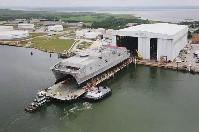 Austal christened USNS Trenton (JHSV 5) on January 10th at its state-of-the-art shipyard in Mobile, Alabama. USNS Trenton is the fifth of ten Joint High Speed Vessels (JHSV) that Austal has under contract with the U.S. Navy as part of an overall 10-ship block-buy contract worth over $1.6 billion. 