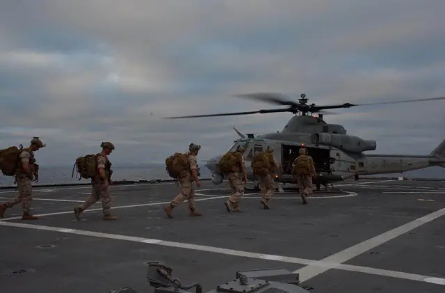 Last week Littoral Combat Ship USS Coronado (LCS 4) demonstrated the ability to rapidly stage and deploy a U.S. Marine Corps (USMC) ground unit. Marine Light Attack Helicopter Squadrons 469 and 303 conducted day and night deck-landing qualifications in preparation for an airborne raid of Marines from the 1st Reconnaissance Battalion onboard USS Coronado.