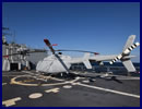 The U.S. Navy’s new, larger MQ-8C Fire Scout unmanned helicopter returned from a five-day test period aboard USS Jason Dunham (DDG 109) Dec. 19 after successfully completing its first ship-based flights off the Virginia coast. The Fire Scout test team and Sailors aboard Dunham conducted dynamic interface testing with the MQ-8C to verify the system’s launch and recovery procedures before the system undergoes operational test next year. 