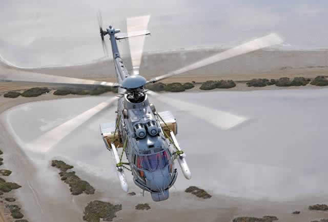 A specialized team of Helibras and Airbus Helicopters experts tested a prototype of the EC725 carrying anti-ship missiles installed on either side of the aircraft. The Exocet AM39 missiles will equip eight of the 16 EC725 helicopters belonging to the Brazilian Navy, which are part of the contract for 50 EC725s signed with the Brazilian Ministry of Defense for the three Army corps.