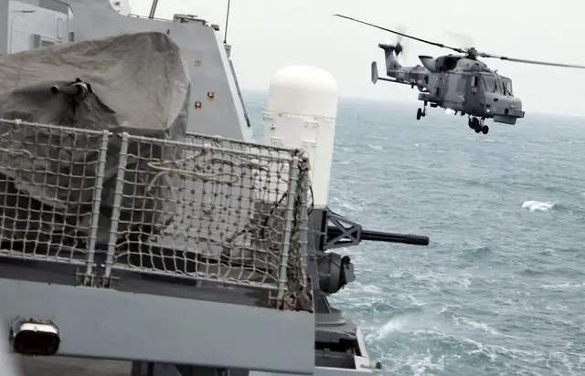 A Wildcat, the Royal Navy's next-generation helicopter, has landed for the first time on the flight deck of a Type 45 destroyer at sea. The Royal Navy’s Wildcat, the maritime attack variant of the Lynx helicopter, is currently undergoing extensive trials with 700W Naval Air Squadron. As part of those trials, the aircraft has been working at the MOD’s aerial range in Cardigan Bay.
