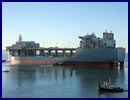 The U.S. Navy's third Mobile Landing Platform (MLP), Lewis B. Puller successfully completed launch and float-off at the General Dynamics National Steel and Shipbuilding Co. (NASSCO) shipyard Nov. 6. Lewis B. Puller is the first afloat forwarding staging base (AFSB) variant of the MLP. The ship is designed around four core capabilities - aviation, berthing, equipment staging area, and command and control - and optimized to support a variety of maritime missions.