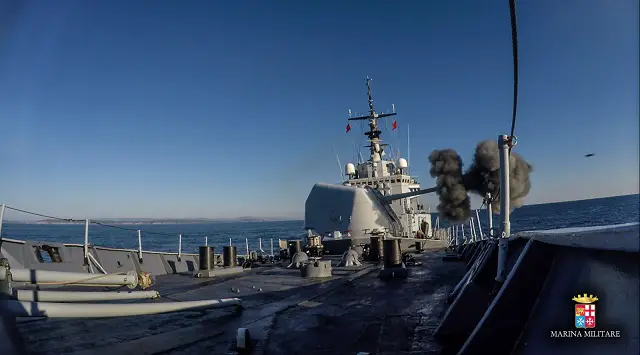 The Italian Navy (Marina Militare) Maestrale class frigate ITS Scirocco took part in the GABIAN exercise of the French Navy (Marine Nationale). The exercise aims at training the ship's teams in a wide range of fields, from anti-craft warfare, to shooting with onboard cannons, to simple and complex anti-fire defence operations, to boarding suspect merchant cargoes; all to recreate operational scenarios where military units can be engaged.