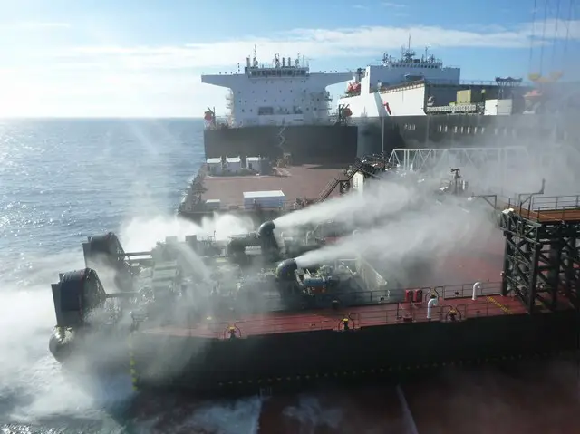 An LCAC is launched from Montford Point during the ship’s participation in Pacific Horizon 2015.