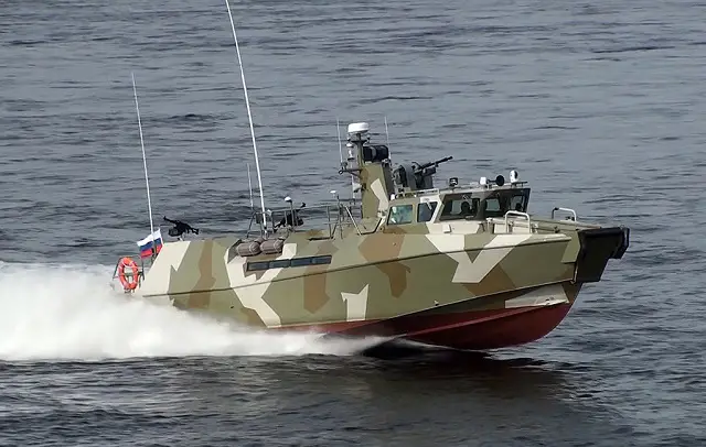 Russian shipyard Open Joint Stock Company "Pella" based in Leningrad announced two Project 03160 Raptor high speed patrol boats will join the Black Sea Fleet of the Russian Navy in early 2015. In late December 2014 the boats were delivered to Novorossiysk naval base by trucks from the shipyard. To date, at the Novorossiisk base the vessels completed builder sea trials with success from 2013 to 2014.