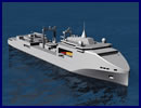 Navy Recognition learned that DCNS and its partner STX France recently received a risk assessment contract from the French procurement agency (DGA) to study a fully electric variant of its BRAVE replenishment tanker design. Unveiled at Euronaval 2010, DCNS updated the design of the support ship for Euronaval 2012. BRAVE served as the basis for the study contract won by DCNS and STX in 2012 as part of the future FLOTLOG program which aims at replacing the Durance class in the French Navy. 