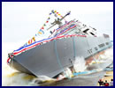 The Lockheed Martin-led industry team launched the nation's ninth littoral combat ship (LCS), Little Rock, into the Menominee River at the Marinette Marine Corporation (MMC) shipyard on July 18. The ship’s sponsor, Mrs. Janee Bonner, christened Little Rock (LCS 9) with the traditional smashing of a champagne bottle across the ship's bow just prior to the launch.