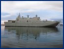 NUSHIP Adelaide, one of two Landing Helicopter Dock (LHD) ships being built for the Royal Australian Navy (RAN), left BAE Systems Williamstown on 17 June to begin sea trials, the company announced yesterday, June 23, 2015. After some initial trials in Port Phillip Bay, NUSHIP Adelaide will spend ten days on the water travelling to Sydney.