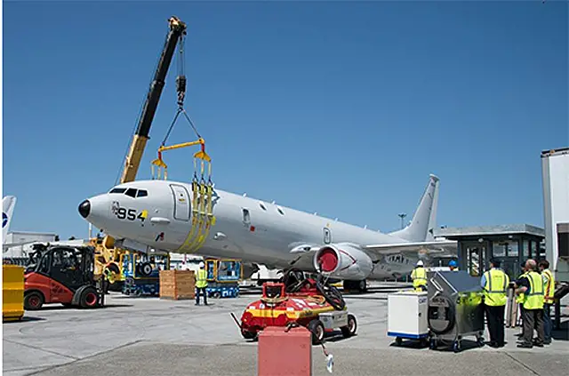 The U.S. Navy's Naval Air Systems Command (NAVAIR) released pictures showing the P-8A Poseidon Integrated Test Team (ITT) conducting air-to-air refueling (AAR) ground testing on a P-8A Poseidon maritime patrol aircraft. 