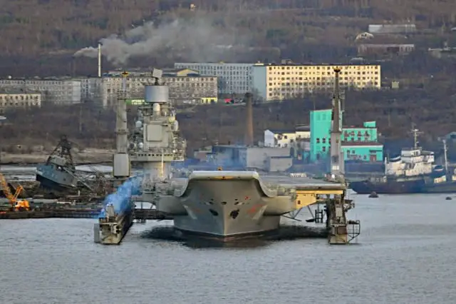 Russia’s Project 11435 aircraft carrier Admiral Kuznetsov will go to sea in late June after repairs, a source in the Russian defense and industrial sector told TASS on Thursday. "There are plans to fully repair all shipborne mechanisms and systems used for basing and operating the ship’s aircraft and helicopters, as well as the electric power supply complex and life-support systems before June 20," the source said. 