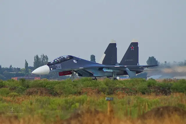 Su-30SM of the Russian Navy Black Sea Fleet 43rd Independent Naval Shturmovik (Assault) Air Squadron in Crimea