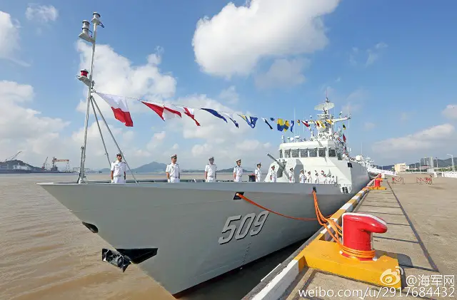 A commissioning, naming and flag-presenting ceremony of the new Huai'an corvette (hull number 509) of the People's Liberation Army Navy (PLAN or Chinese Navy) was held solemnly at the Zhoushan Naval Base (located in China's Zhejiang province). The event means that the vessel is officially commissioned to the PLAN. Qujing is the twenty-seventh Type 056 Corvette (Jiangdao class) in the PLAN fleet.
