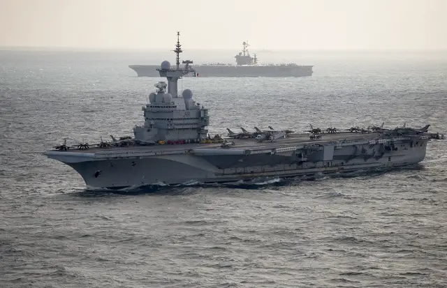 The French Navy (Marine Nationale) announced that on 9 February 2016, U.S. Navy Vice Admiral Kevin M. "Kid" Donegan, Commander U.S. Naval Forces Central Command (US NAVCENT) visited French aircraft carrier Charles de Gaulle. USS Harry S Truman and Charles de Gaulle aircraft carriers are currently deployed in the Arabian/Persian Gulf in support of coalition operations against Daesh in Iraq and Syria.