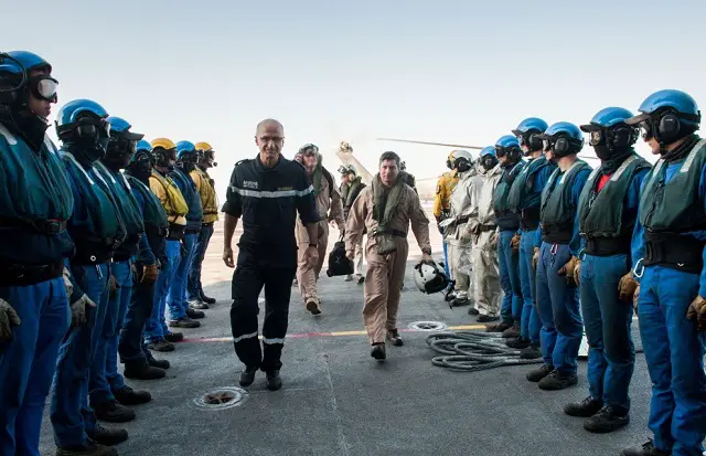 The French Navy (Marine Nationale) announced that on 9 February 2016, U.S. Navy Vice Admiral Kevin M. "Kid" Donegan, Commander U.S. Naval Forces Central Command (US NAVCENT) visited French aircraft carrier Charles de Gaulle. USS Harry S Truman and Charles de Gaulle aircraft carriers are currently deployed in the Arabian/Persian Gulf in support of coalition operations against Daesh in Iraq and Syria.