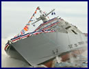 The Lockheed Martin-led industry team launched the 13th Littoral Combat Ship (LCS) into the Menominee River at the Fincantieri Marinette Marine shipyard on Sept. 17. Ship sponsor, Kate Lehrer, christened LCS 13, the future USS Wichita, in Navy tradition by breaking a champagne bottle across the ship's bow just prior to the launch.