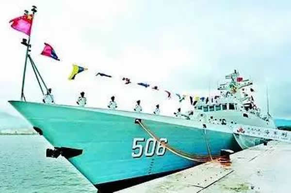 A commissioning, naming and flag-presenting ceremony of the new "Jingmen" corvette (hull number 506) of the People's Liberation Army Navy (PLAN or Chinese Navy) was held solemnly at the Yulin Naval Base located on Hainan island in China. The event means that the warship is officially commissioned to the PLAN. "Jingmen" is the twenty-fourth Type 056 Corvette (Jiangdao class).