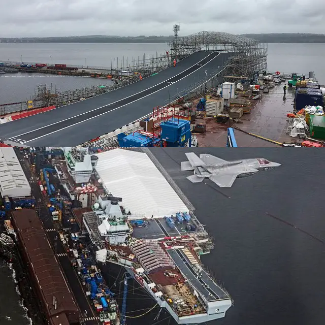 For more than 30 years, the UK has used the ski jump for carrier operations as an alternative to the catapults and arresting gear used aboard U.S. aircraft carriers. The shorter UK carriers feature an upward-sloped ramp at the bow of the ship. Curved at its leading edge, a ski-jump ramp simultaneously launches aircraft upward and forward, enabling takeoffs with more weight and less end-speed than required for an unassisted horizontal launch aboard U.S. aircraft carriers. 