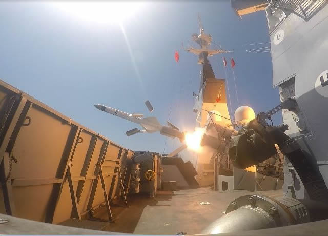 The French Navy (Marine Nationale) announced that the La Fayette-class frigate Courbet successfully launched two exocet MM40 Block II anti-ship missiles against two surface targets. The exercise was conducted jointly with Georges Leygues-class frigate Jean de Vienne which launched a missile as well.