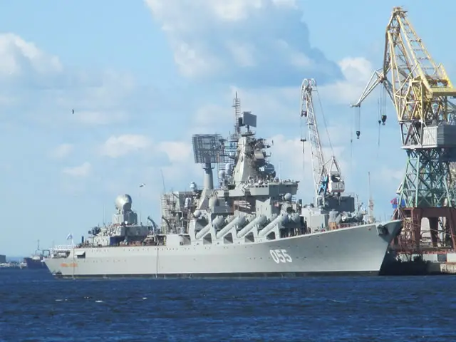 The Russian Navy Northern Fleet’s Project 1164 (NATO reporting name: Slava-class) Marshal Ustinov guided missile cruiser currently being repaired and upgraded at the Zvyozdochka Shipyard in Severodvinsk in north Russia will start undergoing running trials in late October, Fleet Commander Vice-Admiral Nikolai Yevmenov told TASS. 